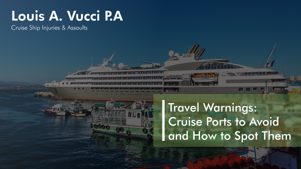 A cruise ship at a port
